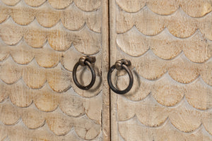 Sarreid Archie Four Door Sideboard - Elegant Mango Wood With 2 Removable Shelves For Stylish Storage Solutions Tan  53824