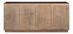 Sarreid Preston Four Door Sideboard - Stunning Unx Orange & Black Mango Wood Design With 2 Removable Shelves Brown  53829