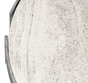 Sarreid Phin End Table: Stylish Grey & White Top With Gunmetal Base - Modern Iron & Mango Wood Design Grey  53834