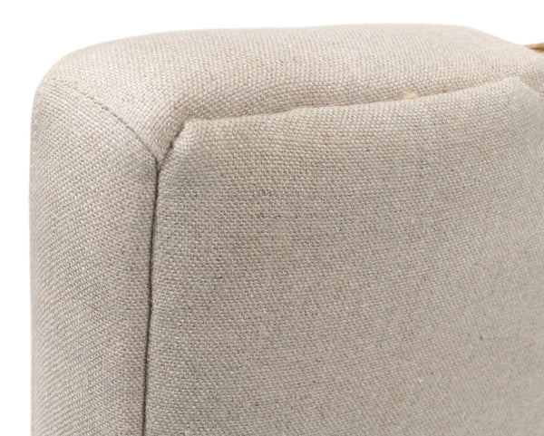 Sarreid Landon Side Chair Set Of 2 - Stylish 100% Linen Upholstery With Sturdy Ash Frame For Any Space Beige  53845