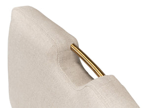 Sarreid Landon Side Chair Set Of 2 - Stylish 100% Linen Upholstery With Sturdy Ash Frame For Any Space Beige  53845