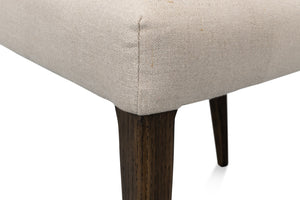 Sarreid Landon Side Chair Set Of 2 - Stylish 100% Linen Upholstery With Sturdy Ash Frame For Any Space Beige  53845