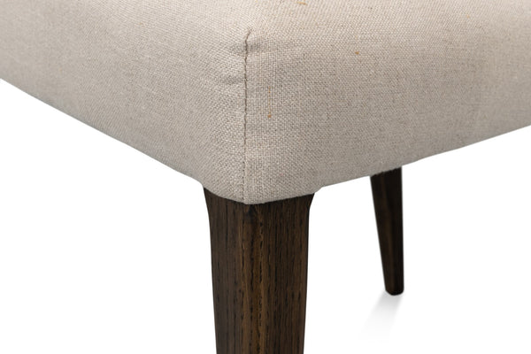 Sarreid Landon Side Chair Set Of 2 - Stylish 100% Linen Upholstery With Sturdy Ash Frame For Any Space Beige  53845