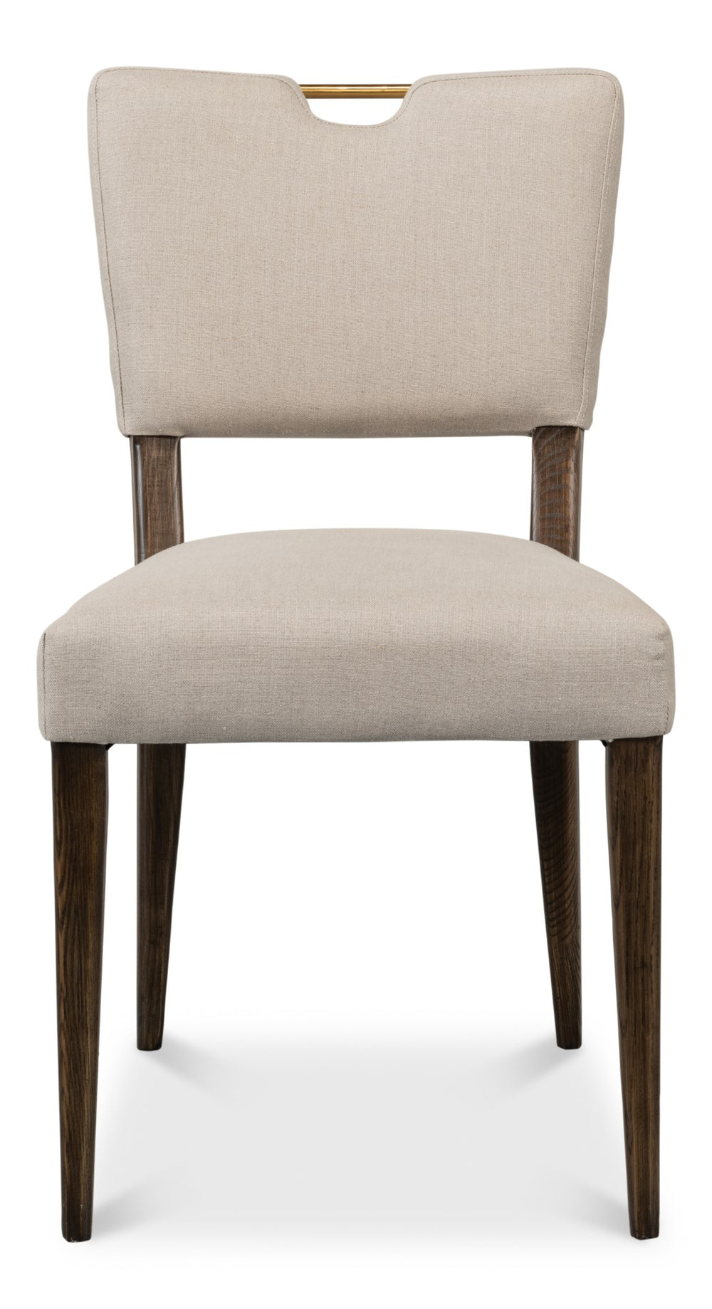 Sarreid Landon Side Chair Set Of 2 - Stylish 100% Linen Upholstery With Sturdy Ash Frame For Any Space Beige  53845