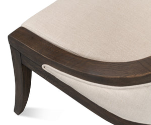 Sarreid Lucas Side Chair - Luxurious 100% Linen Upholstery With Durable Ash Frame For Ultimate Comfort Beige  53847
