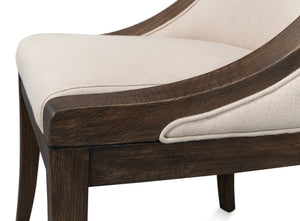 Sarreid Lucas Side Chair - Luxurious 100% Linen Upholstery With Durable Ash Frame For Ultimate Comfort Beige  53847