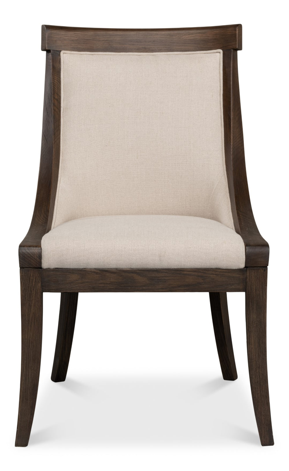 Sarreid Lucas Side Chair - Luxurious 100% Linen Upholstery With Durable Ash Frame For Ultimate Comfort Beige  53847