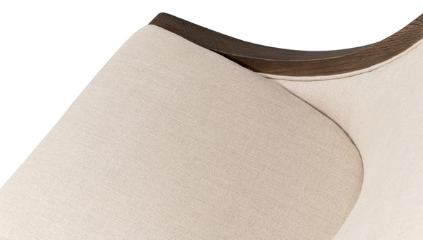 Sarreid Lucas Side Chair - Luxurious 100% Linen Upholstery With Durable Ash Frame For Ultimate Comfort Beige  53847