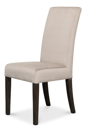 Sarreid Sawyer Side Chair - Luxe Velvet Upholstered Set Of 2 In Maple - Perfect For Stylish Dining Spaces! Beige  53850