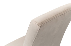 Sarreid Sawyer Side Chair - Luxe Velvet Upholstered Set Of 2 In Maple - Perfect For Stylish Dining Spaces! Beige  53850