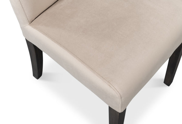 Sarreid Sawyer Side Chair - Luxe Velvet Upholstered Set Of 2 In Maple - Perfect For Stylish Dining Spaces! Beige  53850