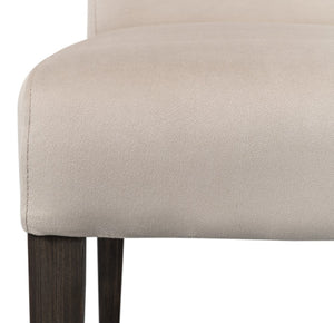 Sarreid Sawyer Side Chair - Luxe Velvet Upholstered Set Of 2 In Maple - Perfect For Stylish Dining Spaces! Beige  53850