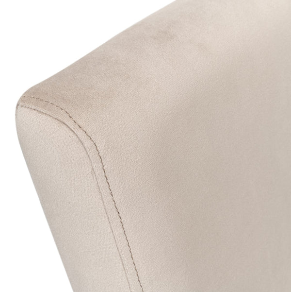 Sarreid Sawyer Side Chair - Luxe Velvet Upholstered Set Of 2 In Maple - Perfect For Stylish Dining Spaces! Beige  53850