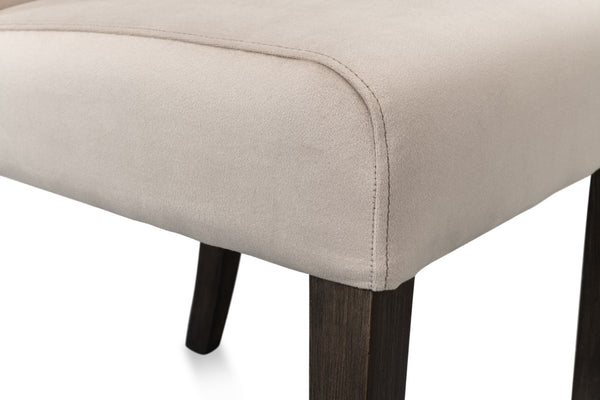 Sarreid Sawyer Side Chair - Luxe Velvet Upholstered Set Of 2 In Maple - Perfect For Stylish Dining Spaces! Beige  53850