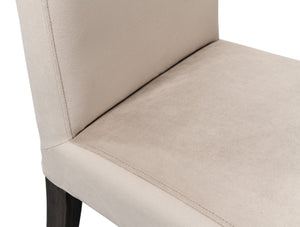 Sarreid Sawyer Side Chair - Luxe Velvet Upholstered Set Of 2 In Maple - Perfect For Stylish Dining Spaces! Beige  53850