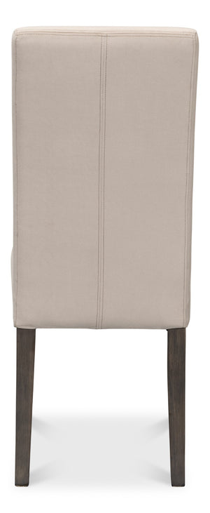 Sarreid Sawyer Side Chair - Luxe Velvet Upholstered Set Of 2 In Maple - Perfect For Stylish Dining Spaces! Beige  53850