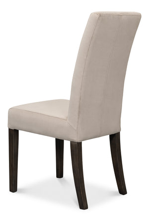 Sarreid Sawyer Side Chair - Luxe Velvet Upholstered Set Of 2 In Maple - Perfect For Stylish Dining Spaces! Beige  53850