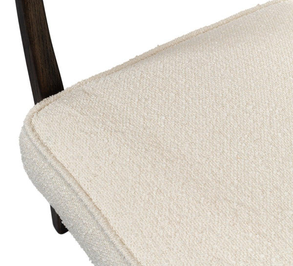 Sarreid Ryder Chair - Luxurious 100% Polyester Upholstery With Sturdy Ash Frame For Ultimate Comfort & Style Ivory  53854