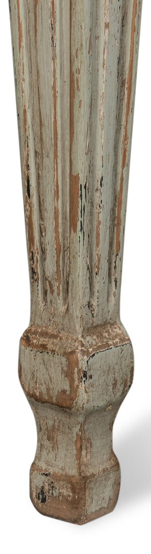 Sarreid Elise Dining Table In Sage Green With Natural Pine Top - Stylish And Modern Home Dining Solution Green  53856