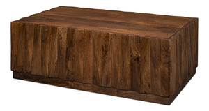 Sarreid Denali Rectangle Cocktail Table - Stylish Mango Wood Design For Modern Living Room Elegance Brown  53857