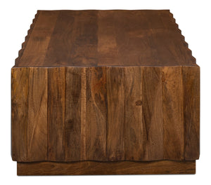 Sarreid Denali Rectangle Cocktail Table - Stylish Mango Wood Design For Modern Living Room Elegance Brown  53857