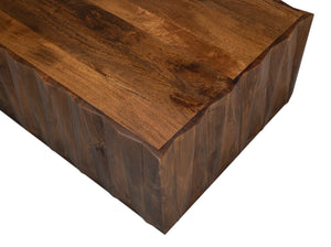 Sarreid Denali Rectangle Cocktail Table - Stylish Mango Wood Design For Modern Living Room Elegance Brown  53857