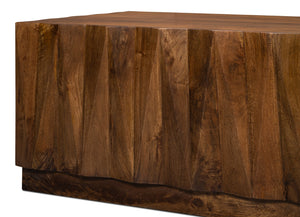 Sarreid Denali Rectangle Cocktail Table - Stylish Mango Wood Design For Modern Living Room Elegance Brown  53857