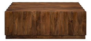 Sarreid Denali Rectangle Cocktail Table - Stylish Mango Wood Design For Modern Living Room Elegance Brown  53857