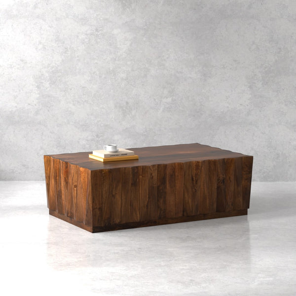 Sarreid Denali Rectangle Cocktail Table - Stylish Mango Wood Design For Modern Living Room Elegance Brown  53857