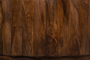 Sarreid Denali Round Cocktail Table – Stunning Mango Wood Design For Stylish Living Room Decor & Entertainment Brown  53859