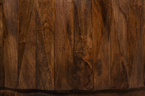 Sarreid Denali Round Cocktail Table – Stunning Mango Wood Design For Stylish Living Room Decor & Entertainment Brown  53859