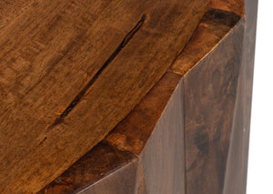 Sarreid Denali Round Cocktail Table – Stunning Mango Wood Design For Stylish Living Room Decor & Entertainment Brown  53859