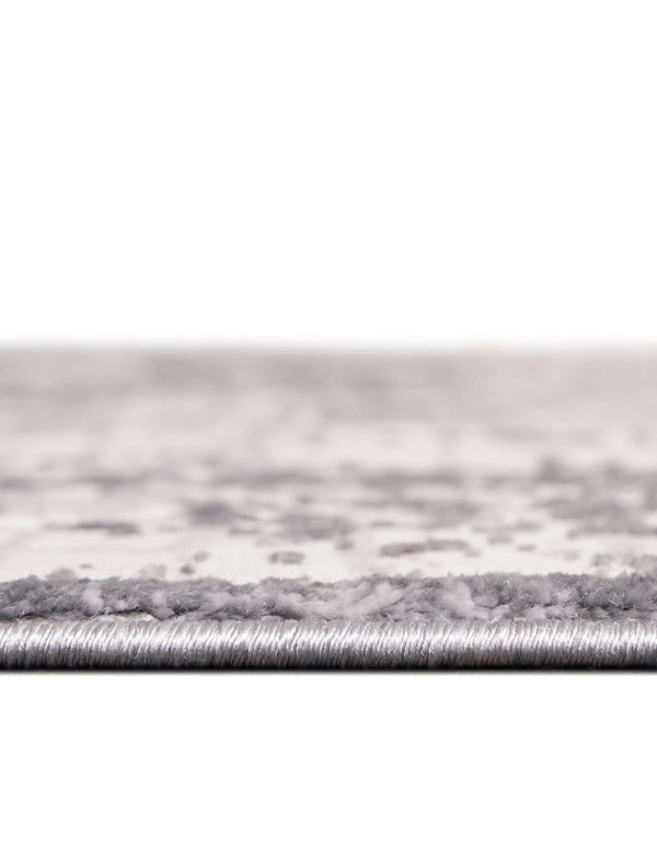 Unique Loom Aberdeen Stanhope Machine Made Border Rug Gray, Beige/Ivory 4' 1" x 6' 1"