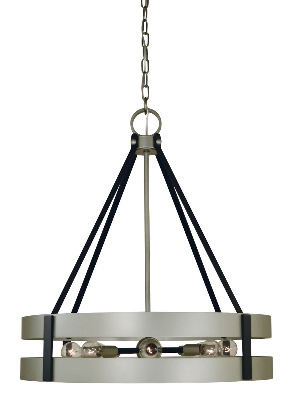 Framburg 8-light Satin Pewter/Matte Black Orion Dining Chandelier - Elegant Illumination For Any Space Satin Pewter,Matte Black Metal 5386 Sp/Mblack
