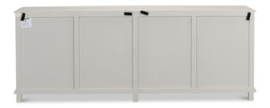 Sarreid Harper Sideboard - Elegant Pine Design With Soft Grey Finish And Secure 2 Locks & Keys For Storage Grey  53862