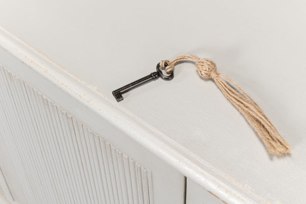 Sarreid Harper Sideboard - Elegant Pine Design With Soft Grey Finish And Secure 2 Locks & Keys For Storage Grey  53862