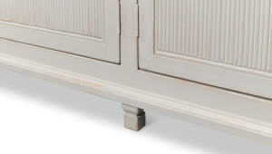 Sarreid Harper Sideboard - Elegant Pine Design With Soft Grey Finish And Secure 2 Locks & Keys For Storage Grey  53862