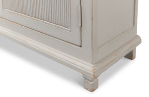 Sarreid Harper Sideboard - Elegant Pine Design With Soft Grey Finish And Secure 2 Locks & Keys For Storage Grey  53862