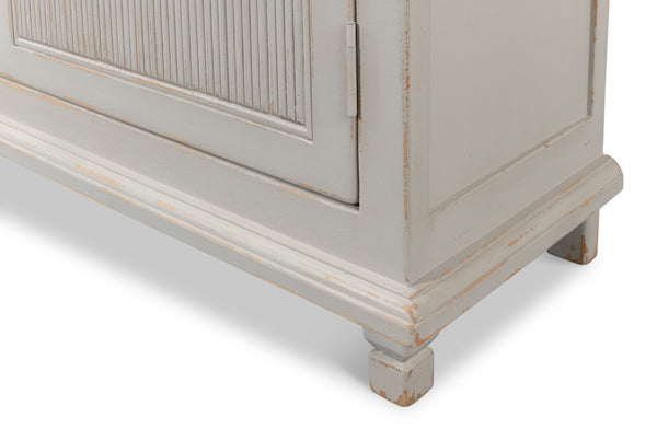 Sarreid Harper Sideboard - Elegant Pine Design With Soft Grey Finish And Secure 2 Locks & Keys For Storage Grey  53862