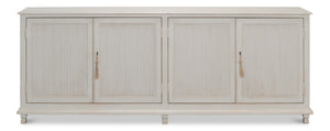 Sarreid Harper Sideboard - Elegant Pine Design With Soft Grey Finish And Secure 2 Locks & Keys For Storage Grey  53862