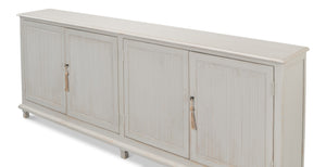 Sarreid Harper Sideboard - Elegant Pine Design With Soft Grey Finish And Secure 2 Locks & Keys For Storage Grey  53862
