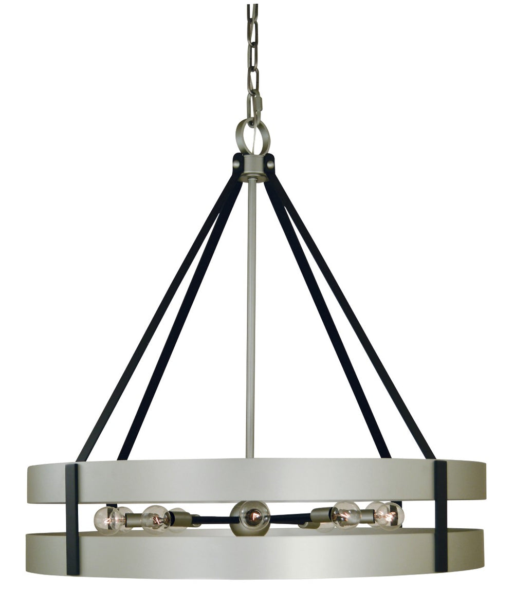 Framburg 10-light Elegant Satin Pewter/Matte Black Orion Dining Chandelier - Stunning Modern Design For Any Room Satin Pewter,Matte Black Metal 5388 Sp/Mblack