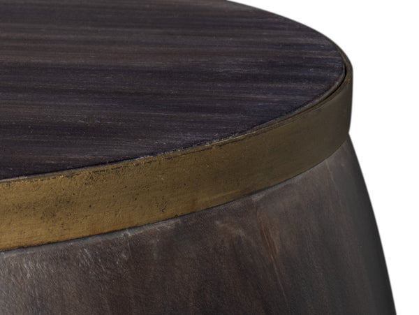 Sarreid Details Side Table - Elegant Bluemoon Finish In Durable Acacia Wood For Stylish Home Decor Brown  53880