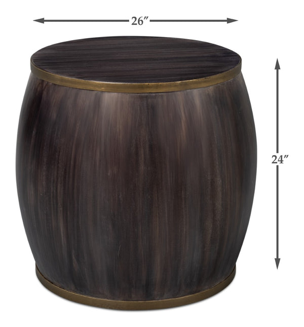Sarreid Details Side Table - Elegant Bluemoon Finish In Durable Acacia Wood For Stylish Home Decor Brown  53880