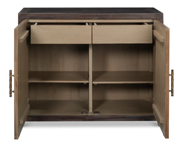 Sarreid Details 2 Door Credenza - Stunning Bluemoon Finish In Durable Acacia Wood For Modern Elegance Brown  53883
