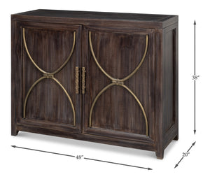 Sarreid Details 2 Door Credenza - Stunning Bluemoon Finish In Durable Acacia Wood For Modern Elegance Brown  53883