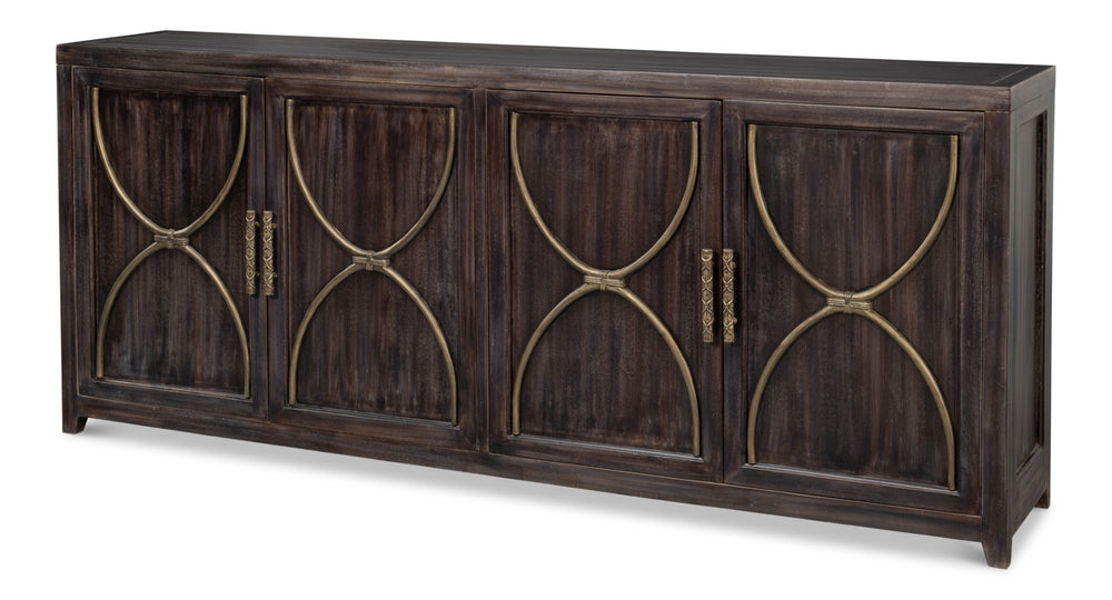 Sarreid Details Credenza - Stunning Bluemoon Finish In Durable Acacia Wood For Elegant Home Decor Solutions Brown  53884
