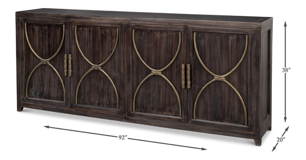Sarreid Details Credenza - Stunning Bluemoon Finish In Durable Acacia Wood For Elegant Home Decor Solutions Brown  53884