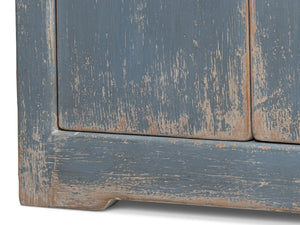 Sarreid Eight Is Enough Sideboard - Stylish Blue/Grey Finish With 4 Removable Shelves In Reclaimed Pine Blue  53886