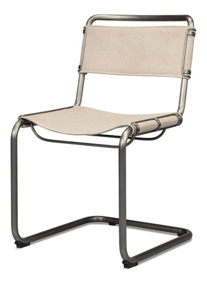 Sarreid Patton Canvas Field Chair Set Of 2 - Durable Metal Frame & Comfortable Canvas For Outdoor Relaxation Beige  53887